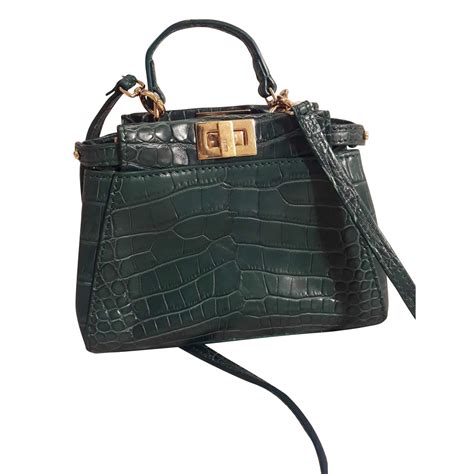 fendi micro peekaboo crocodile|fendi peekaboo price euro.